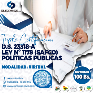 4. D.S. 23318-A, LEY Nº 1178 (SAFCO), POLÍTICAS PÚBLICAS